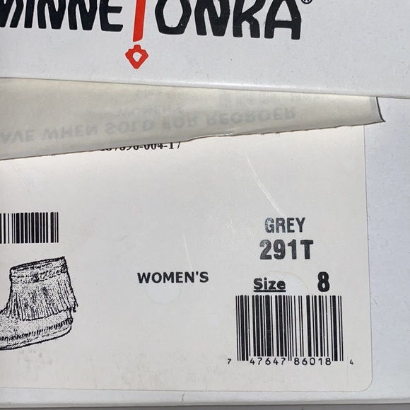 AUTH NIB MINNETONKA Hi-Top Back Zip Boot Grey - Picture 12 of 12